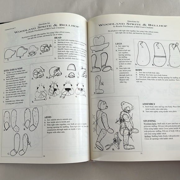 NWT American Teddy Bear Artists Pattern Hardcover BOOK 1998 Linda Mullins - Picture 14 of 17